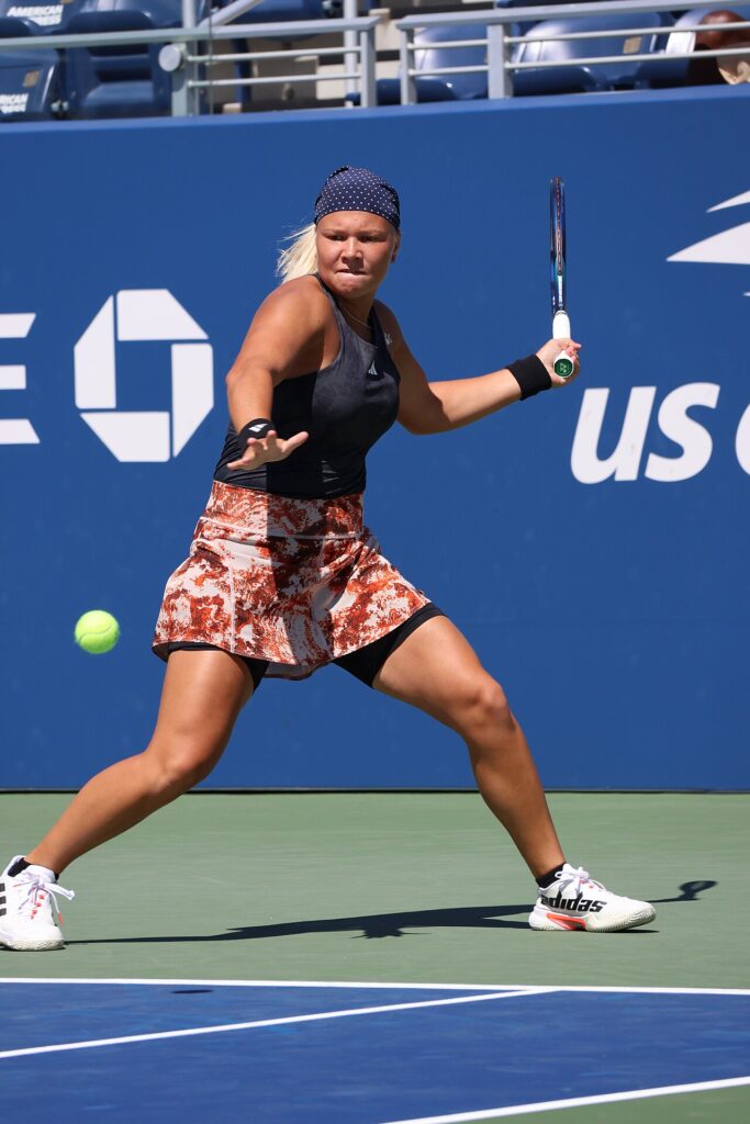 Архивное фото Дианы Шнайдер на US Open-2023, не матч в Ухане.
